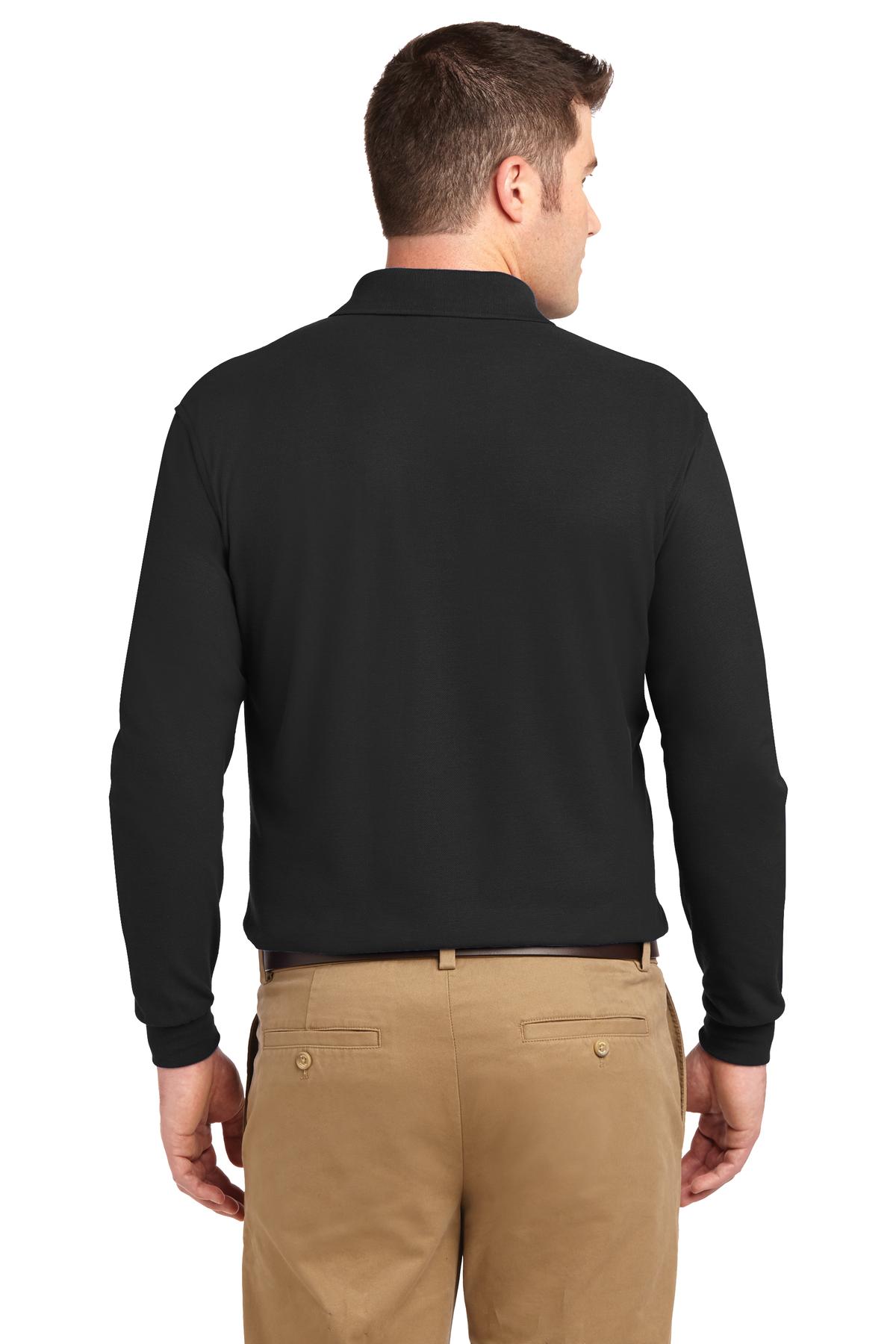 Port Authority Silk Touch Long Sleeve Polo. K500LS - Image 2