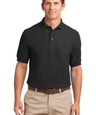 Port Authority Silk Touch Polo with Pocket. K500P