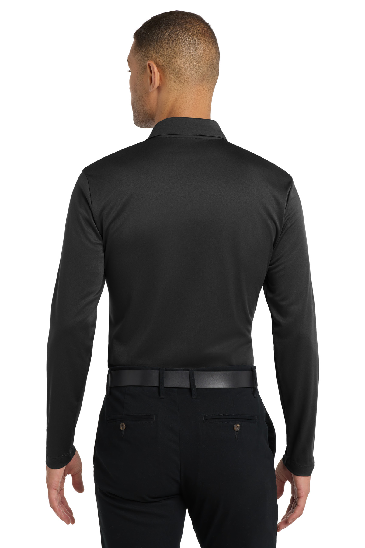 Port Authority Silk Touch Performance Long Sleeve Polo. K540LS - Image 2