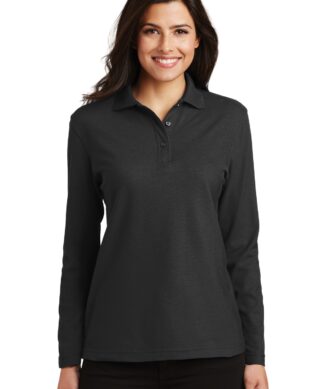 Port Authority Women's Silk Touch Long Sleeve Polo. L500LS
