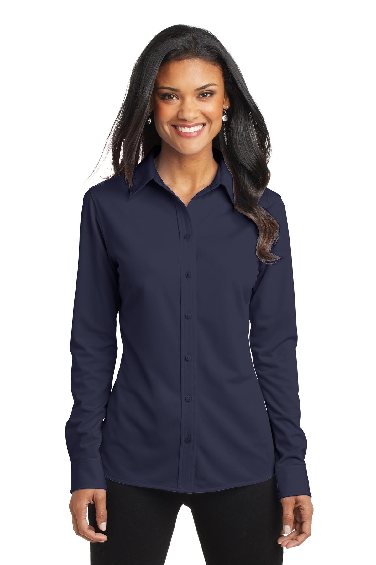 Port Authority Women's Dimension Knit Dress Shirt. L570