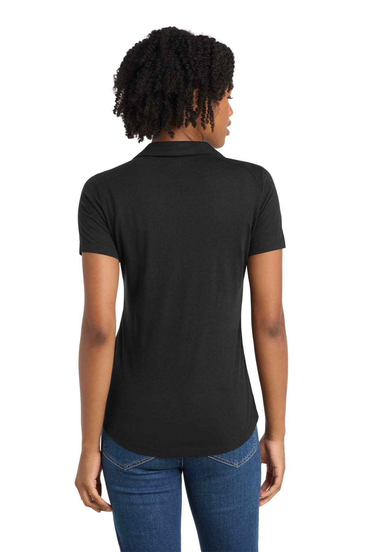 Sport-Tek Women's PosiCharge Tri-Blend Wicking Polo. LST405 - Image 2