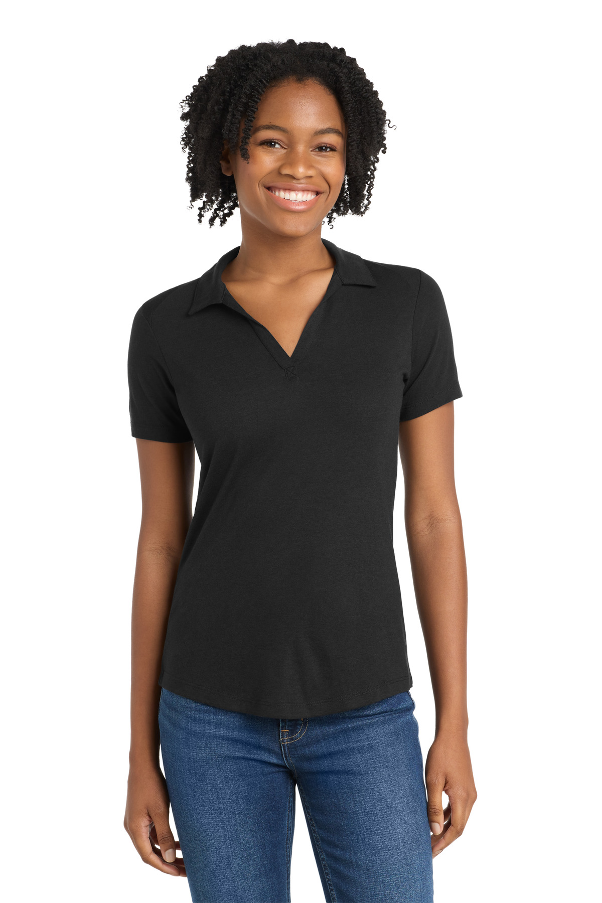 Sport-Tek Women's PosiCharge Tri-Blend Wicking Polo. LST405