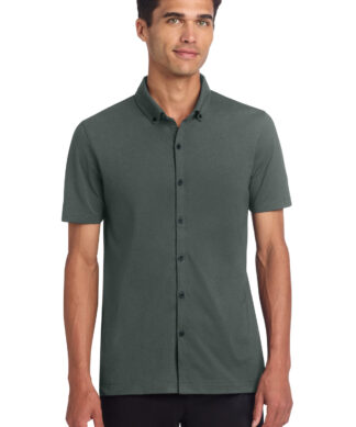Mercer+Mettle Stretch Pique Full-Button Polo MM1006