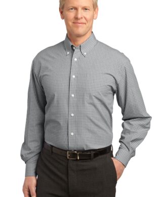 Port Authority Plaid Pattern Easy Care Shirt. S639