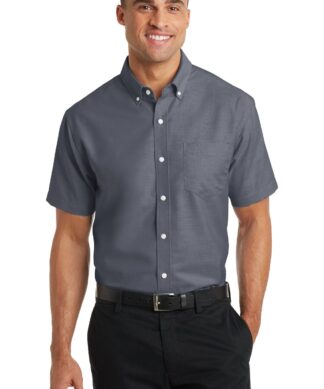 Port Authority Short Sleeve SuperPro Oxford Shirt. S659