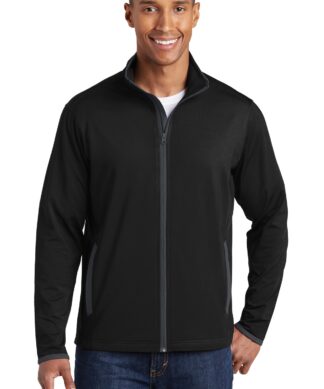Sport-Tek Sport-Wick Stretch Contrast Full-Zip Jacket. ST853