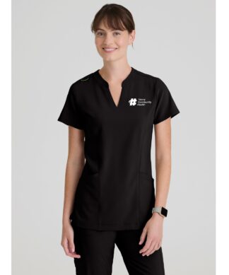 GSST298 Evolve Stretch Sky Notch Neck Top