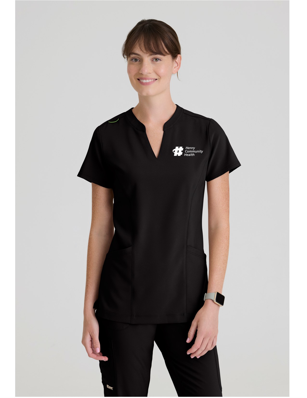 GSST298 Evolve Stretch Sky Notch Neck Top