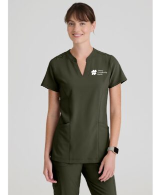 GSST298 Evolve Stretch Sky Notch Neck Top