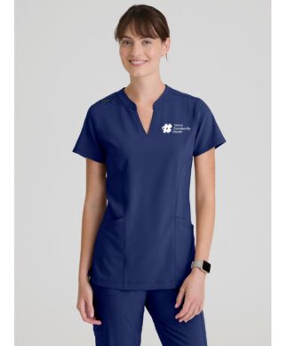 GSST298 Evolve Stretch Sky Notch Neck Top