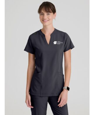 GSST298 Evolve Stretch Sky Notch Neck Top