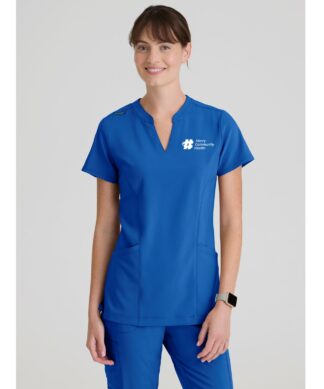 GSST298 Evolve Stretch Sky Notch Neck Top