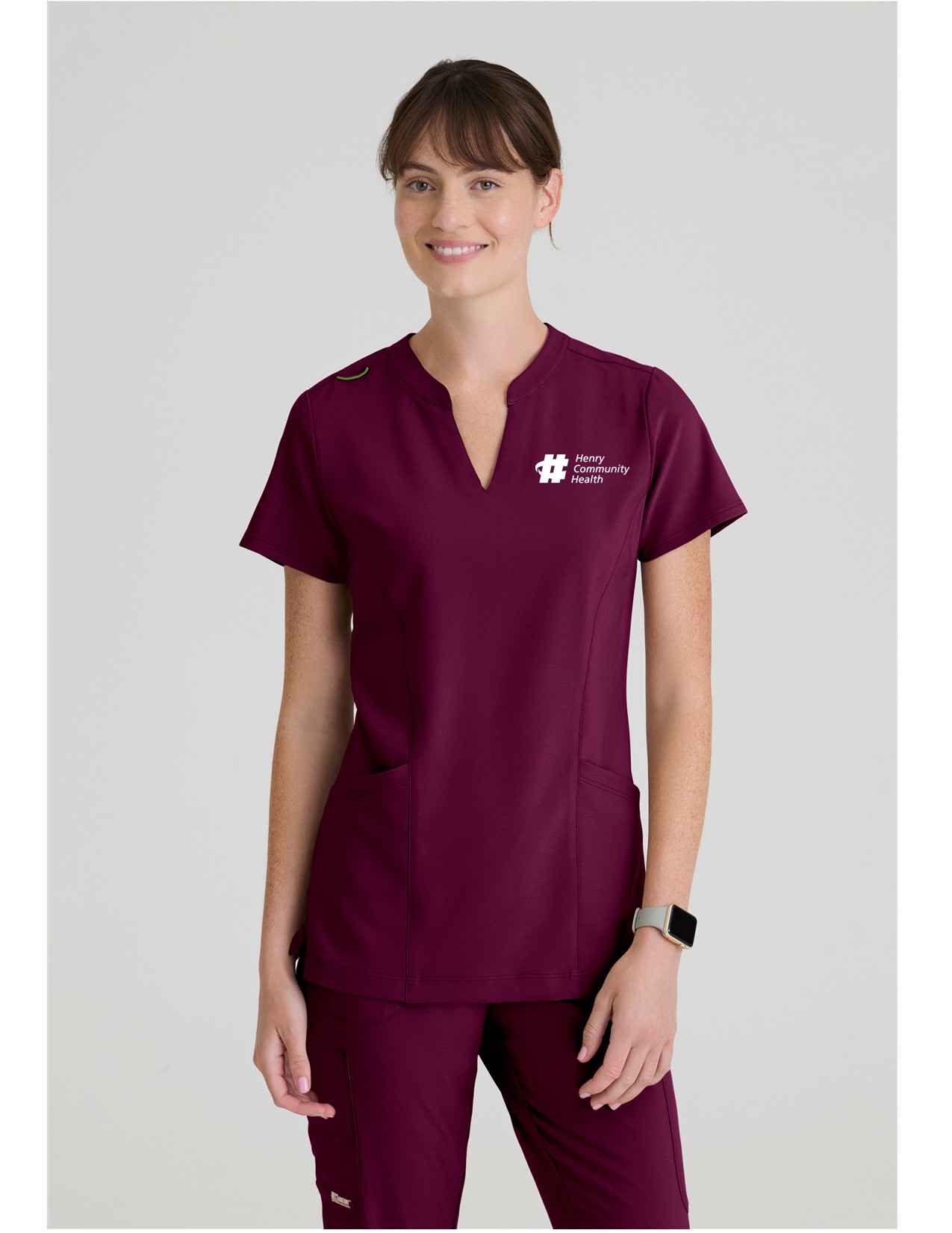 GSST298 Evolve Stretch Sky Notch Neck Top