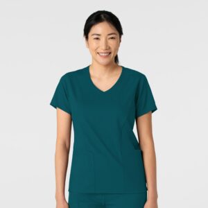 6251 2-Pocket V-Neck Top