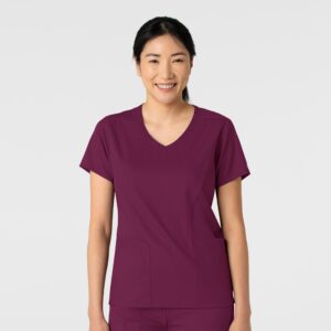 6251 2-Pocket V-Neck Top