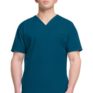 CK729 3-Pocket V-Neck Top