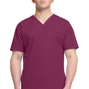 CK729 3-Pocket V-Neck Top