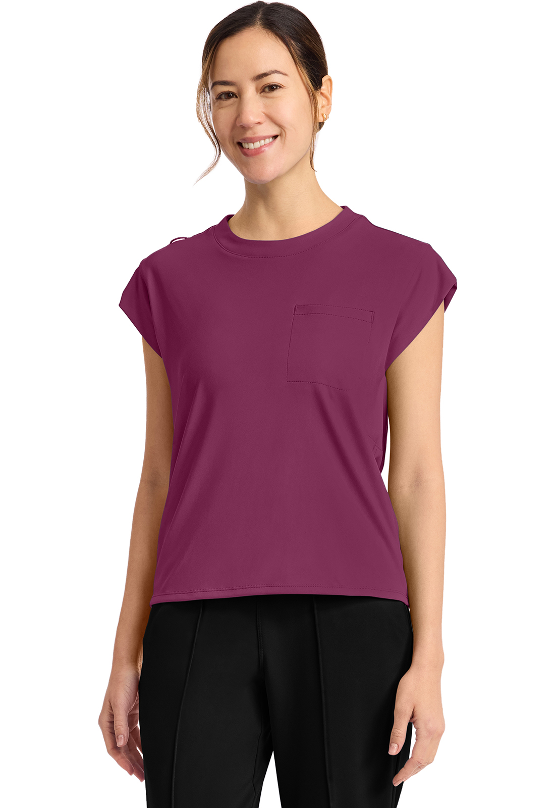 CK936 1-Pocket Crew Neck Top