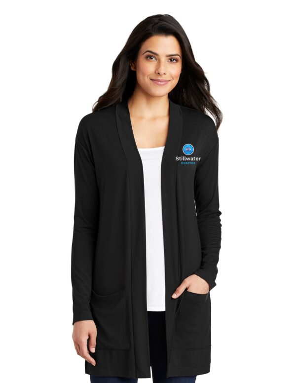 LK5434 Port Authority Port Authority Ladies Concept Open Long Pocket Cardigan. LK5434