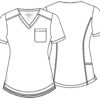 CKA690 Allura V-Neck  Tuckable Top - Image 2