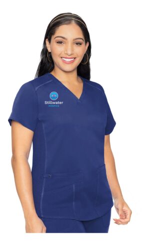 MC7459 Med Couture Touch Women's V-Neck Shirttail Top