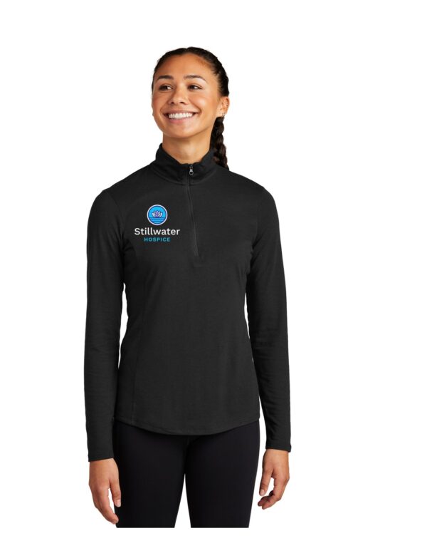 LST407 Sport-Tek Port Authority Ladies Tri-Blend Wicking 1/4 Zip Pullover