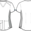 MC7459 Med Couture Touch Women's V-Neck Shirttail Top - Image 2