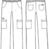 MC7739 Med Couture Touch Women's Yoga 2 Cargo Pocket Pant - Image 2