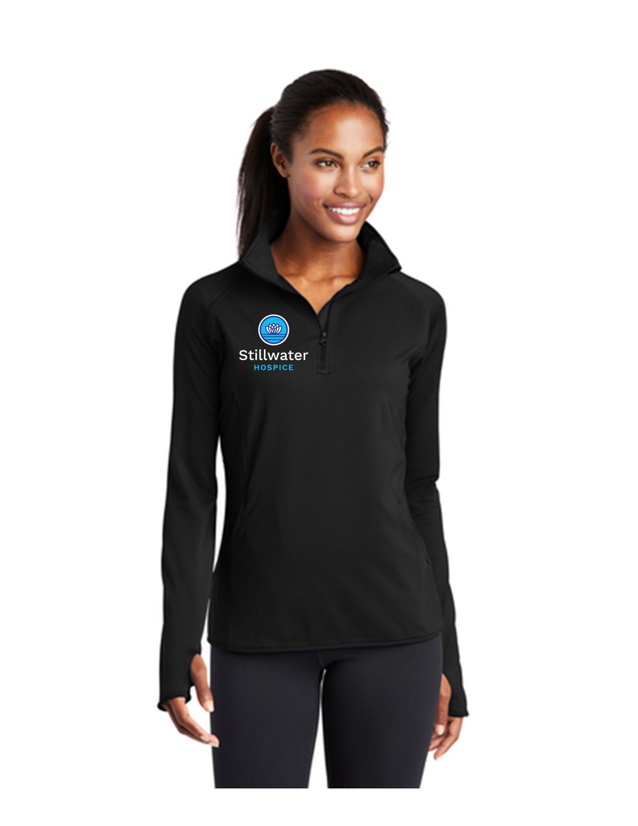 LST850 Sport-Tek Sport-Tek Ladies Sport-Wick Stretch 1/2-Zip Pullover. LST850