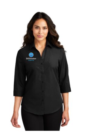 LW102 Port Authority Port Authority Ladies 3/4 Sleeve Carefree Poplin Shirt