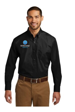 W100 Port Authority Port Authority Long Sleeve Carefree Poplin Shirt
