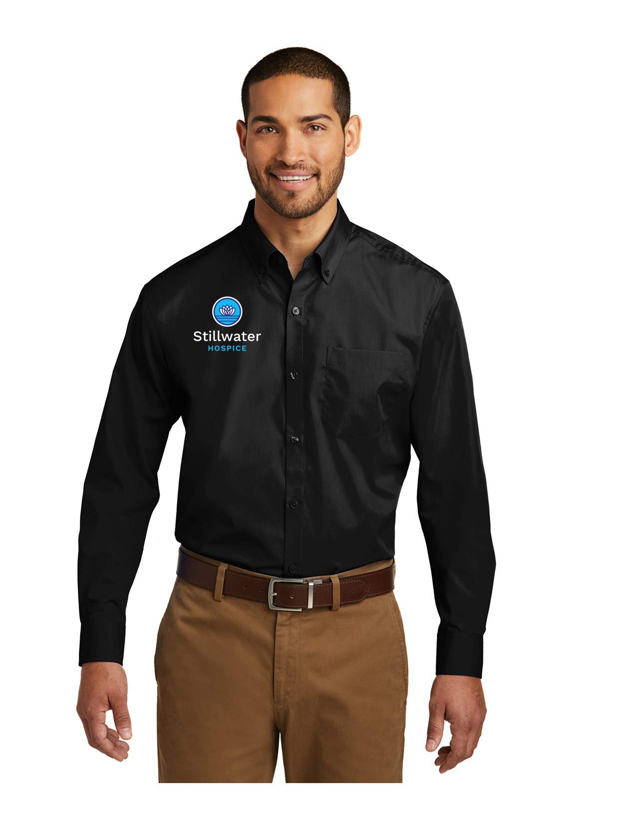 W100 Port Authority Port Authority Long Sleeve Carefree Poplin Shirt