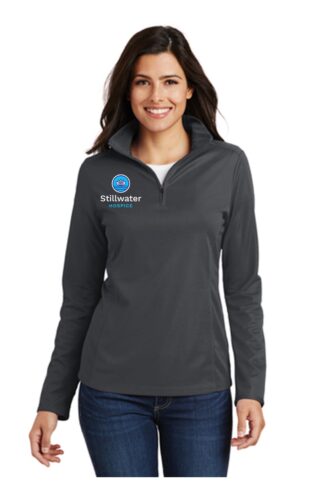 L806 Port Authority Port Authority Ladies Pinpoint Mesh 1/2-Zip . L806